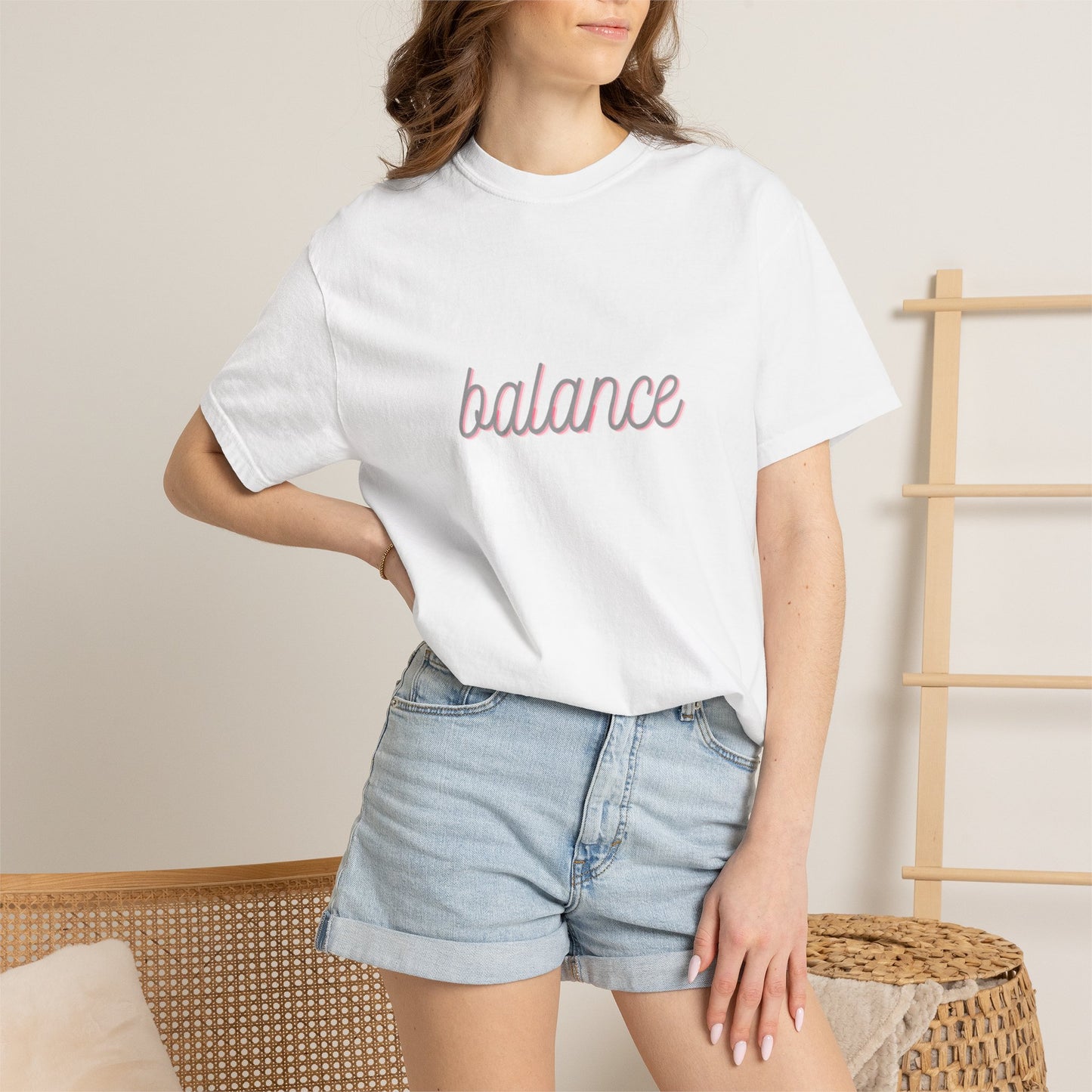 Balance Tee — Minimalist Inspirational  T-Shirt  'balance' Text