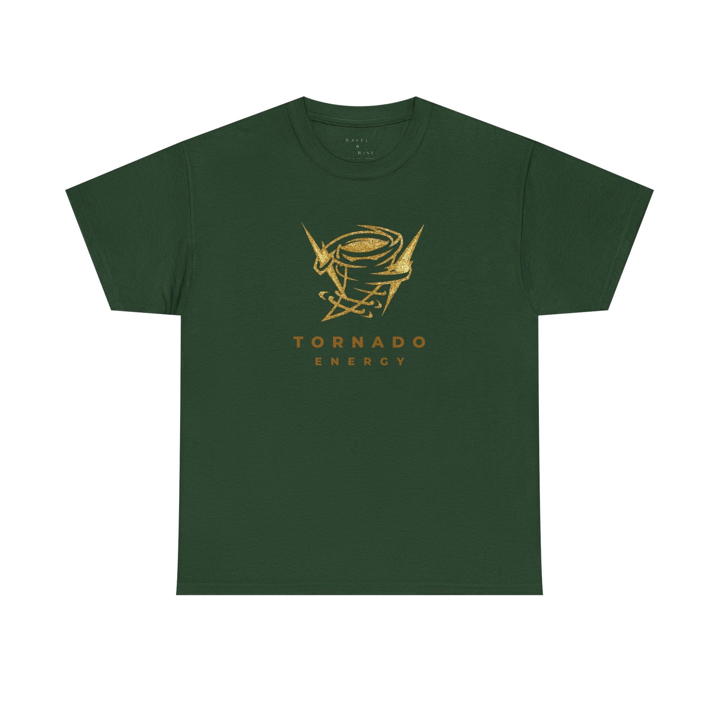 'Tornado Energy' Gold Storm Logo Graphic Tee