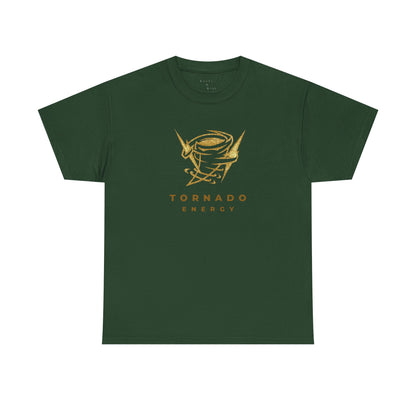 'Tornado Energy' Gold Storm Logo Graphic Tee