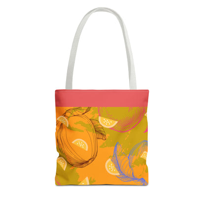 Bright Orange Lemon Sun Tote Bag