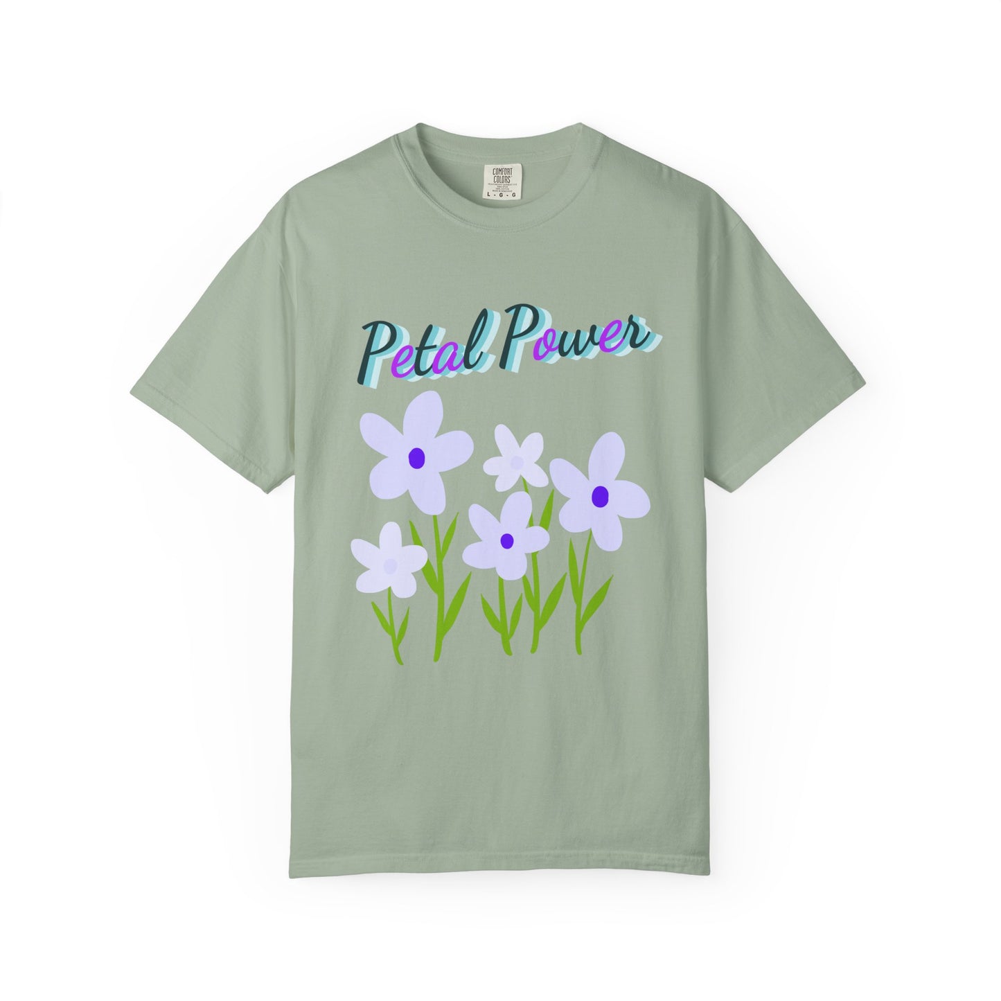 Petal Power T-Shirt — Floral Graphic Tee with Purple Flowers