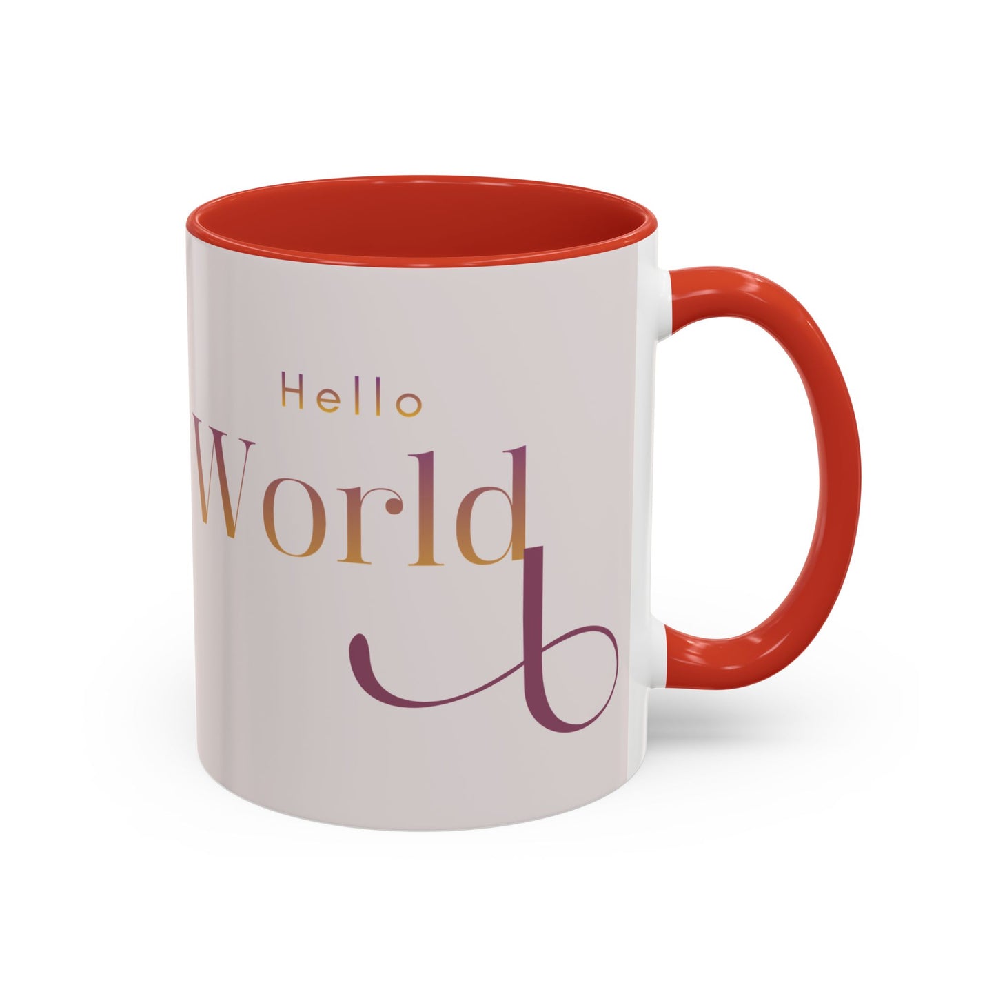 Hello World Modern Script Tech & Coder Accent Coffee Mug (11oz)