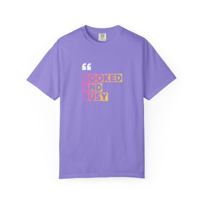 Booked and Busy Graphic Cotton Tee for Book Lovers