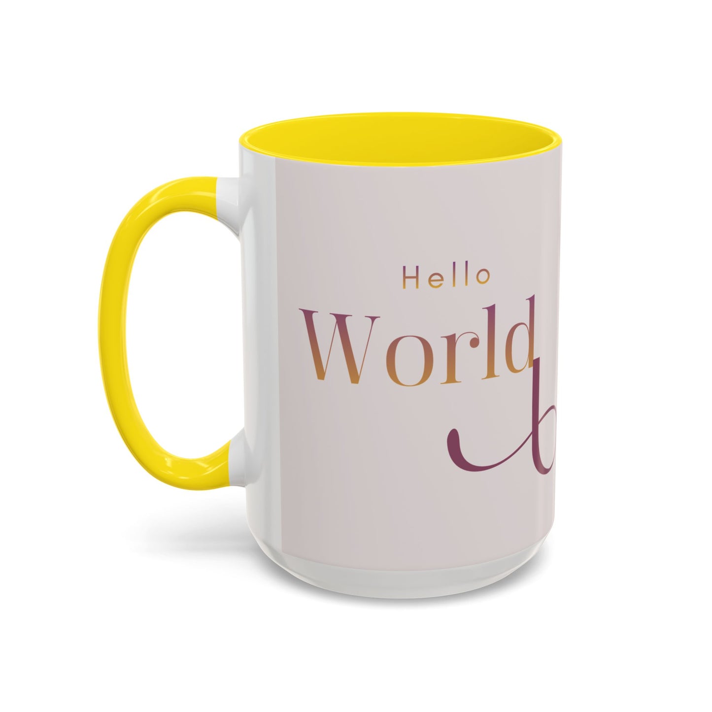 Hello World Modern Script Tech & Coder Accent Coffee Mug (11oz)