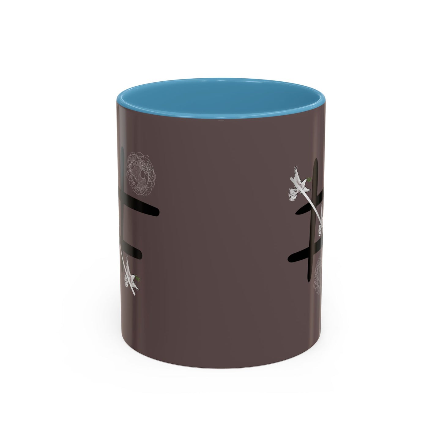 Peace Wins Ceramic Coffee Cup Peace/War design (11/15oz)
