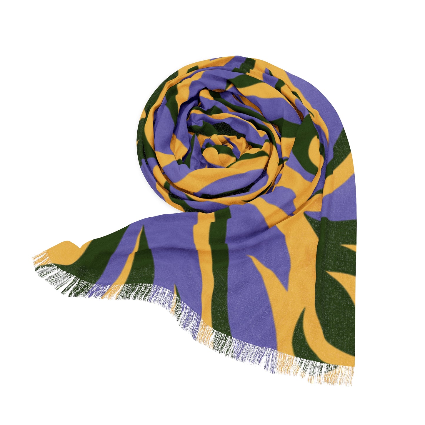 Purple Swirl , Gold Decorative Fashion Scarf