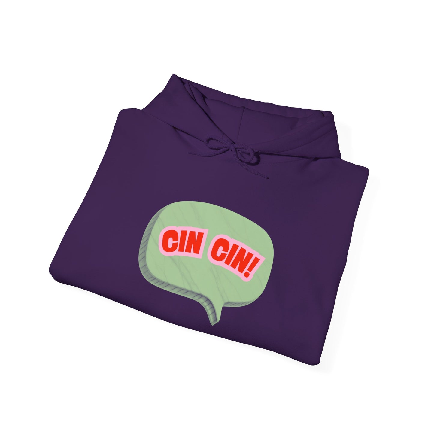 Cin Cin! Speech Bubble Hoodie Italian Cheers Graphic Sweatshirt