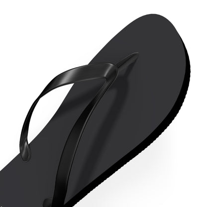 Balance Script Flip Flops — Minimal Black Beach Sandals