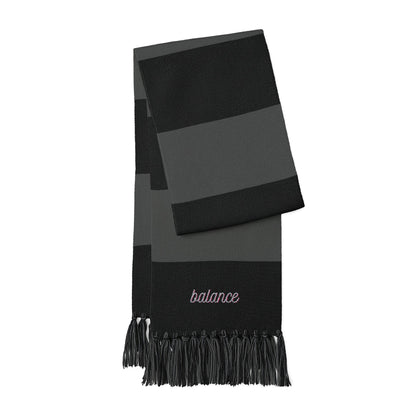 Balance Embroidered Striped Scarf