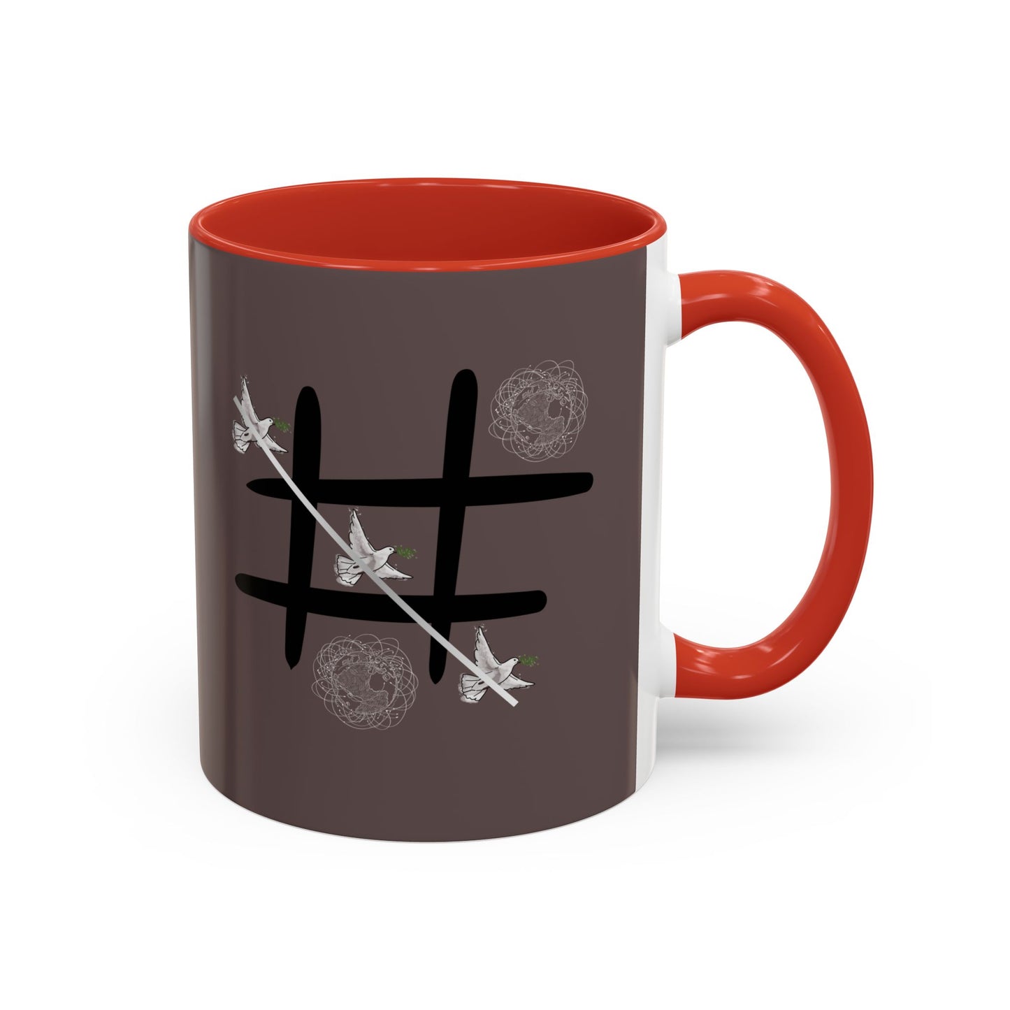 Peace Wins Ceramic Coffee Cup Peace/War design (11/15oz)