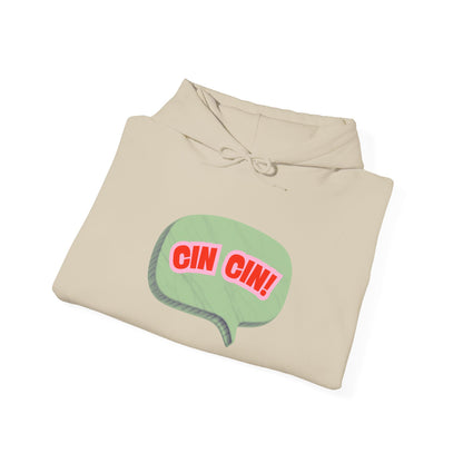 Cin Cin! Speech Bubble Hoodie Italian Cheers Graphic Sweatshirt