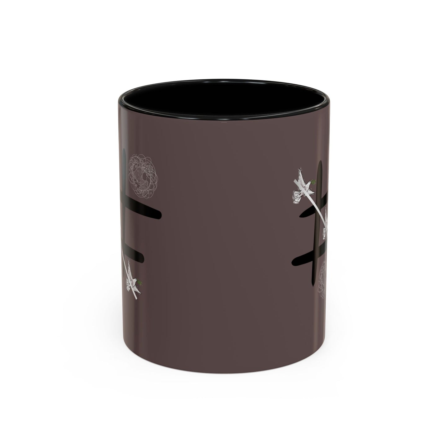 Peace Wins Ceramic Coffee Cup Peace/War design (11/15oz)