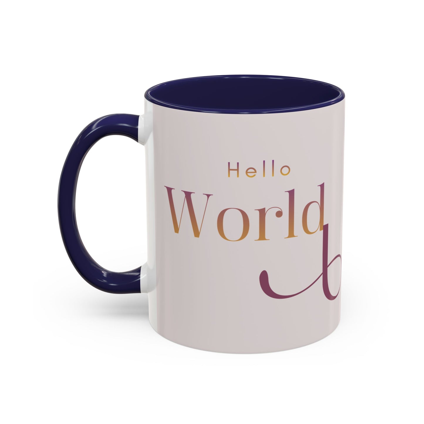 Hello World Modern Script Tech & Coder Accent Coffee Mug (11oz)