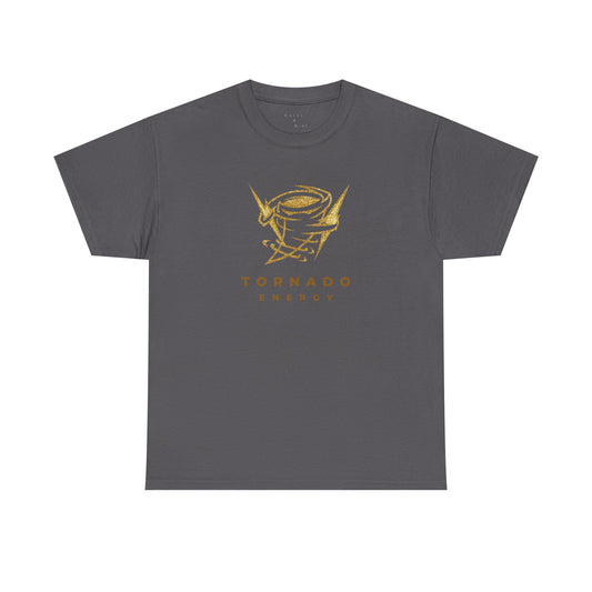 'Tornado Energy' Gold Storm Logo Graphic Tee