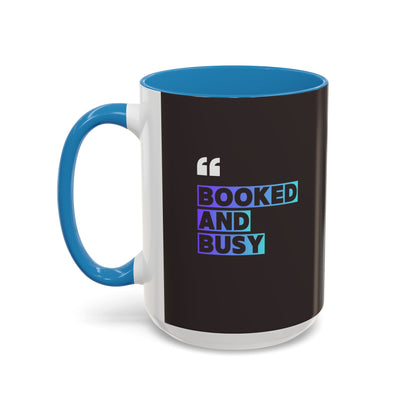 Booked and Busy Accent Coffee Mug — 11/15oz