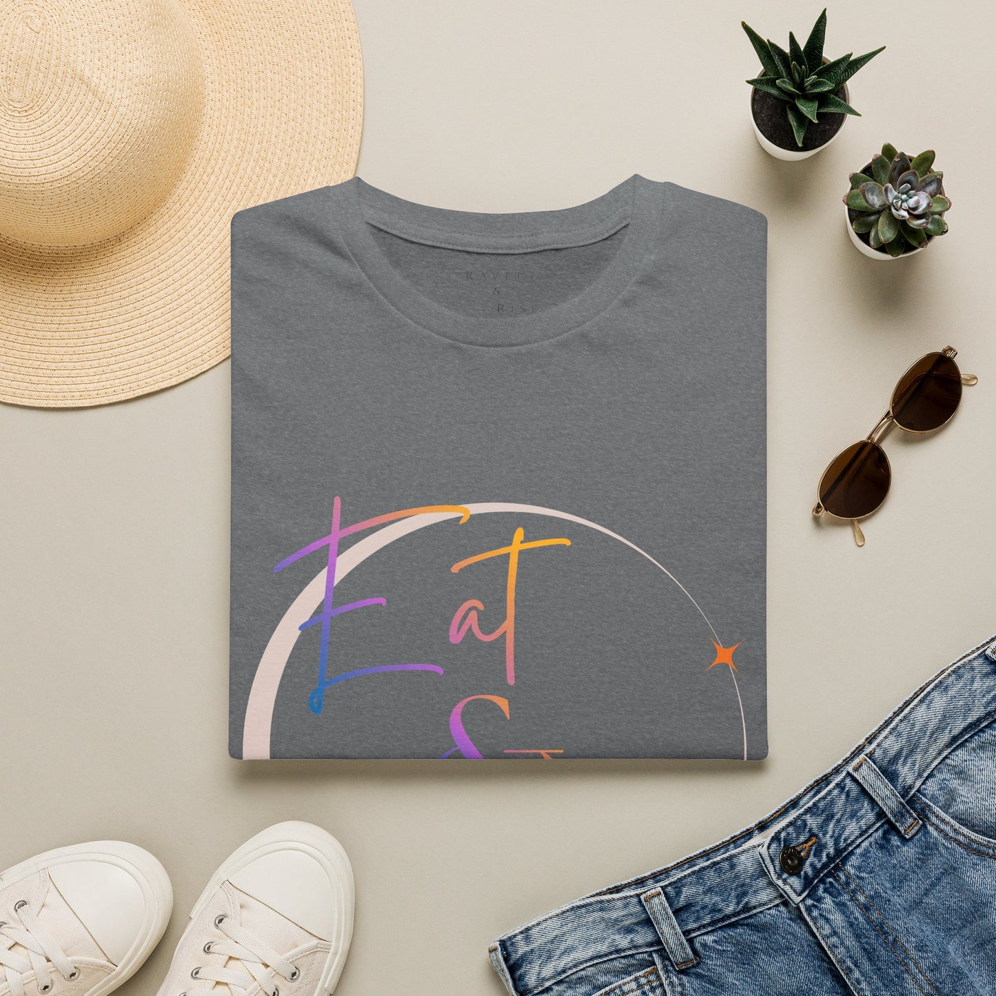 Eat & Shine Pastel Sunrise Inspirational T-Shirt