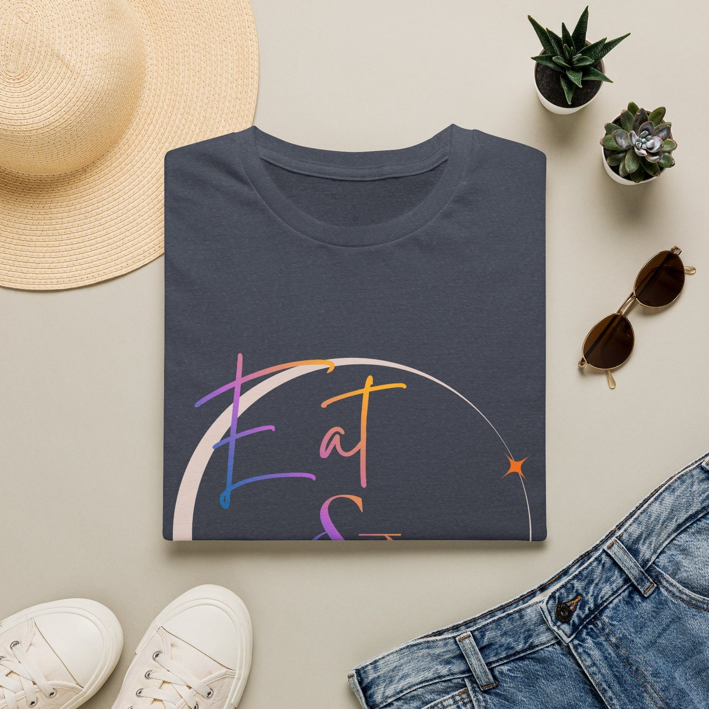 Eat & Shine Pastel Sunrise Inspirational T-Shirt
