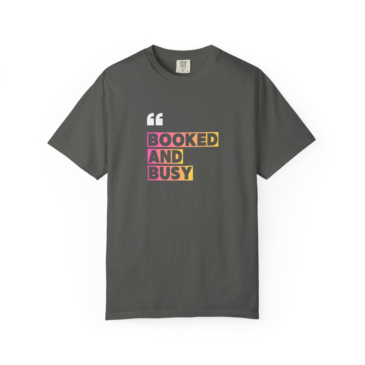 Booked and Busy Graphic Cotton Tee for Book Lovers