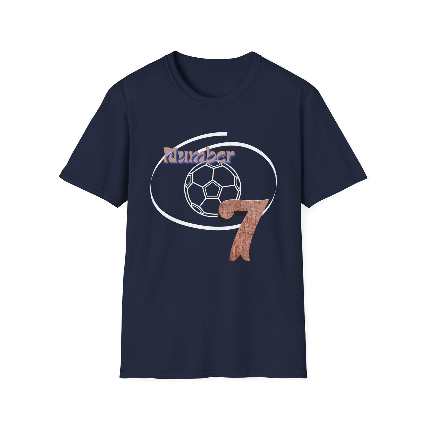 Soccer Number 7 Vintage Football Graphic T-Shirt