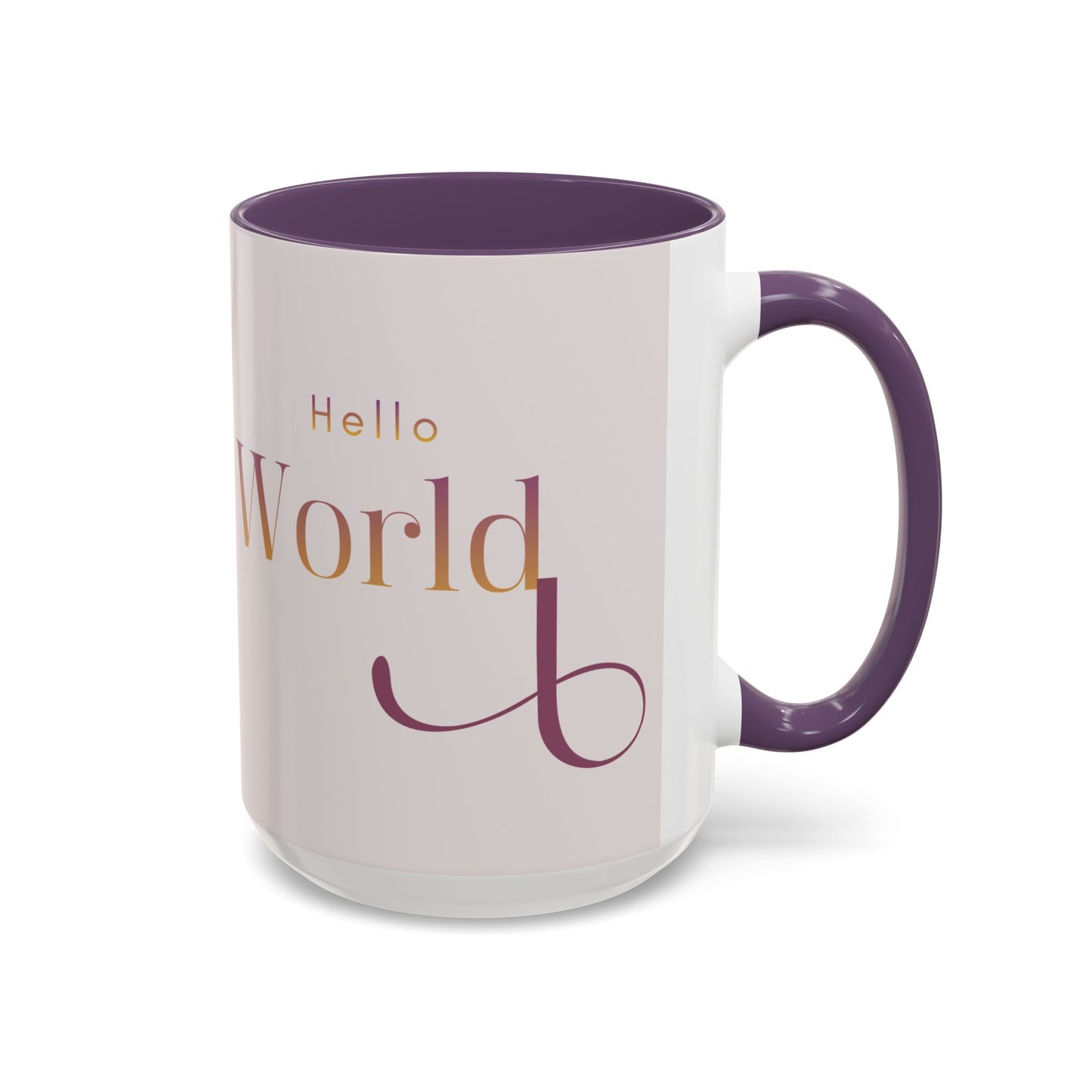 Hello World Modern Script Tech & Coder Accent Coffee Mug (11oz)