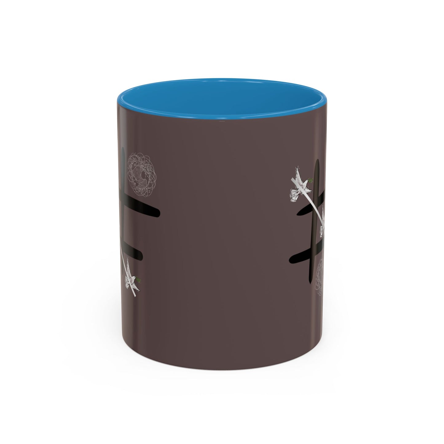 Peace Wins Ceramic Coffee Cup Peace/War design (11/15oz)