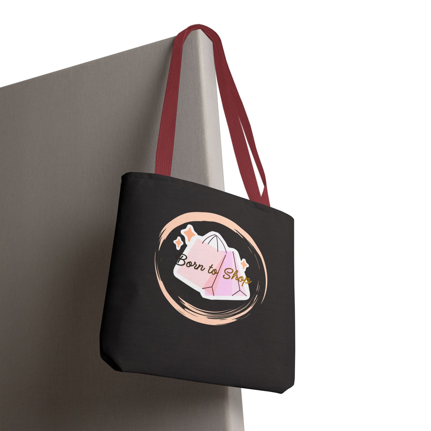 Shopping Tote Bag — "Born to Shop" Graphic Tote