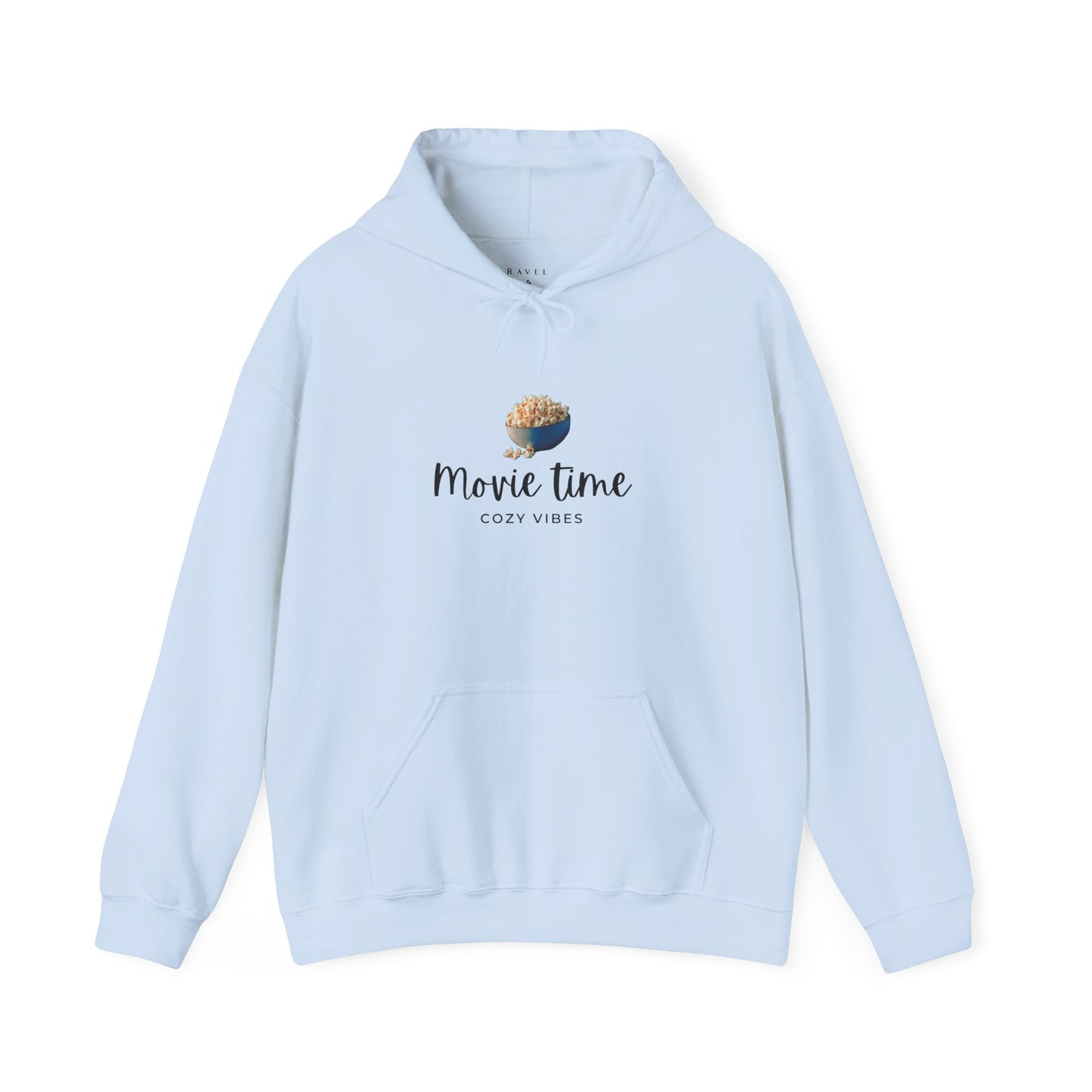 Movie Time Hoodie — Cozy Popcorn Graphic Sweatshirt