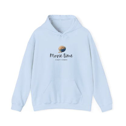Movie Time Hoodie — Cozy Popcorn Graphic Sweatshirt
