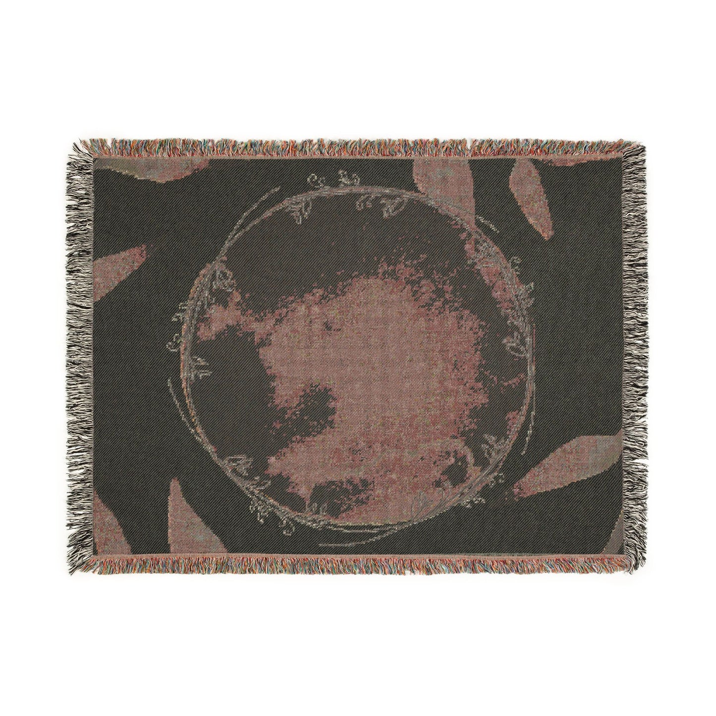 Woven Earth Moon Globe Throw Blanket