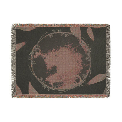 Woven Earth Moon Globe Throw Blanket