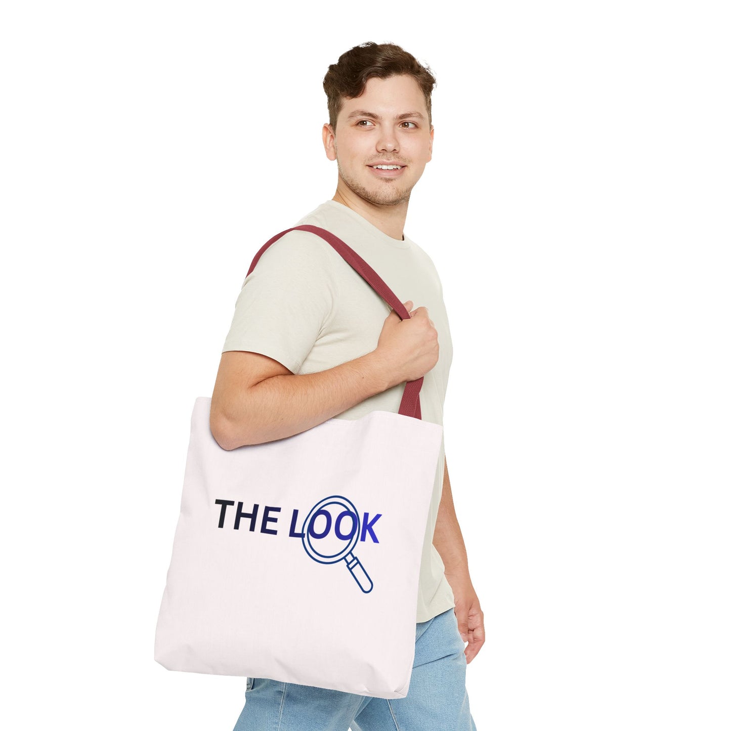 The Look Tote Magnifying Glass Logo Canvas Bag