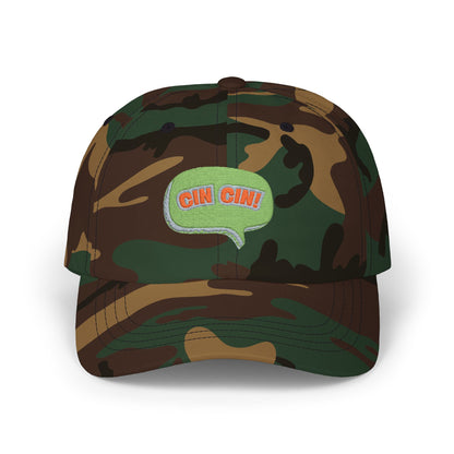 "Cin Cin" Green Speech Bubble Embroidered Patch Hat