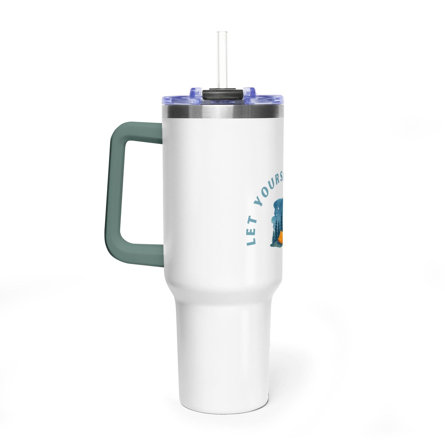 40oz Camping Travel Tumbler – "Let Yourself Go" Vacuum Insulated Stainless Steel Mug