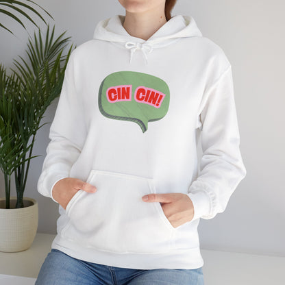 Cin Cin! Speech Bubble Hoodie Italian Cheers Graphic Sweatshirt