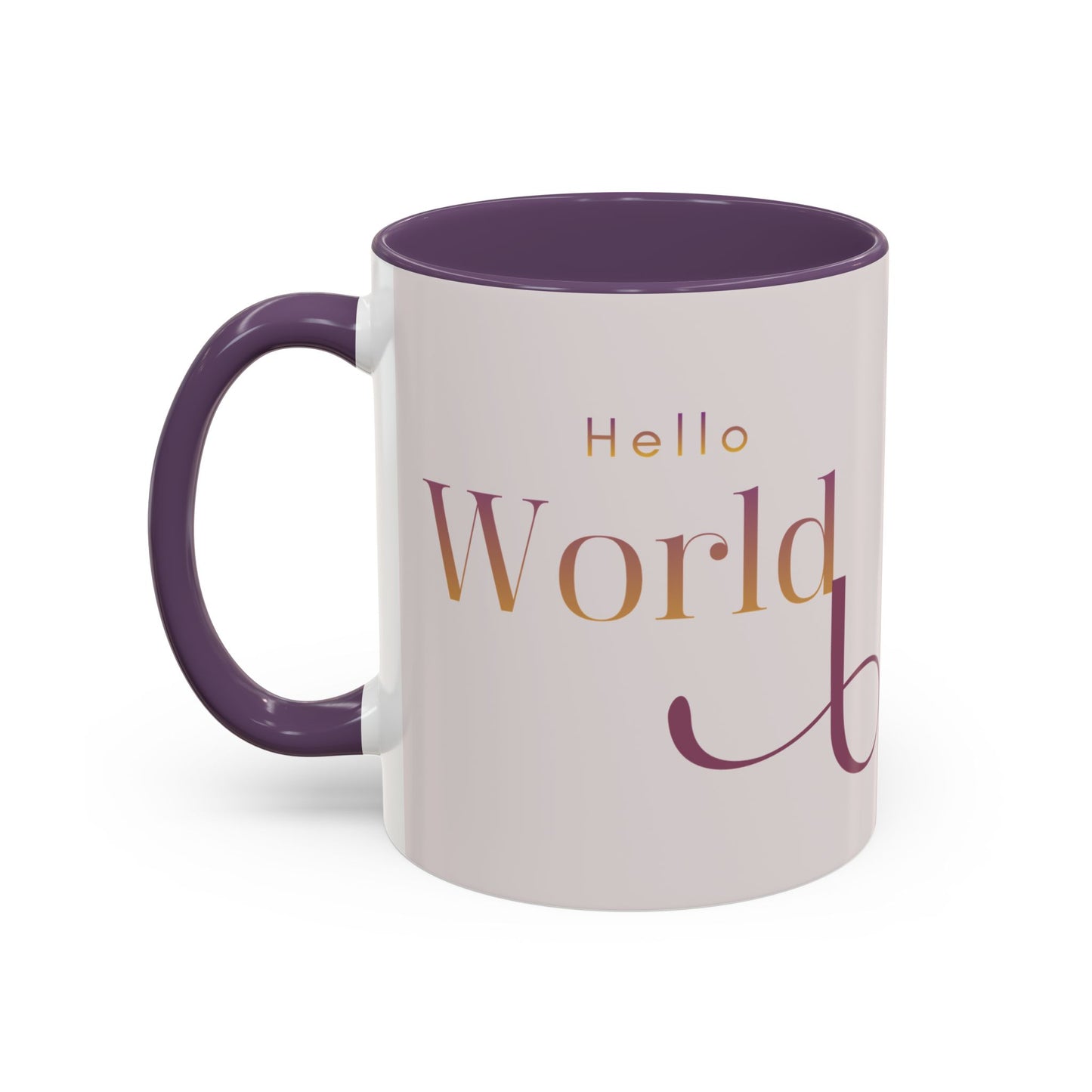 Hello World Modern Script Tech & Coder Accent Coffee Mug (11oz)