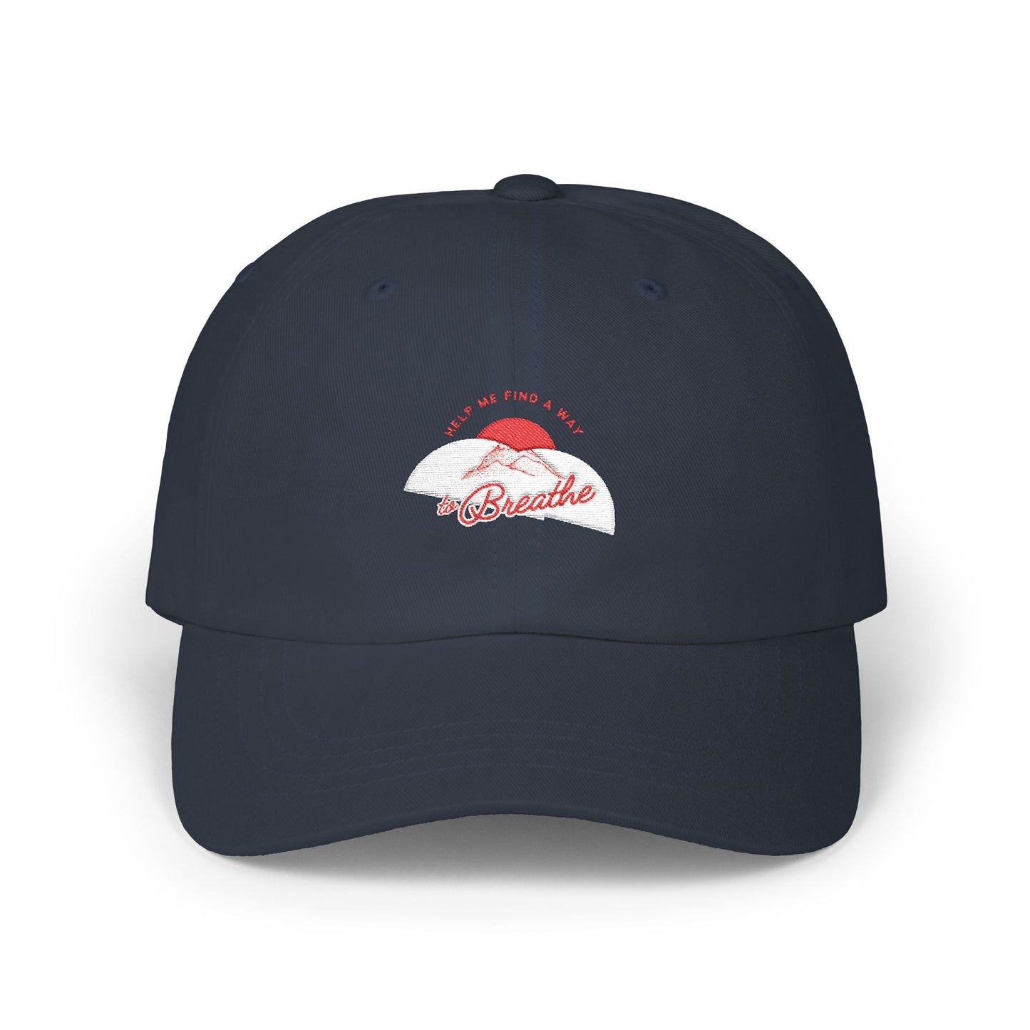 'Help me find a way to Breathe' Sunset Embroidered Baseball Hat