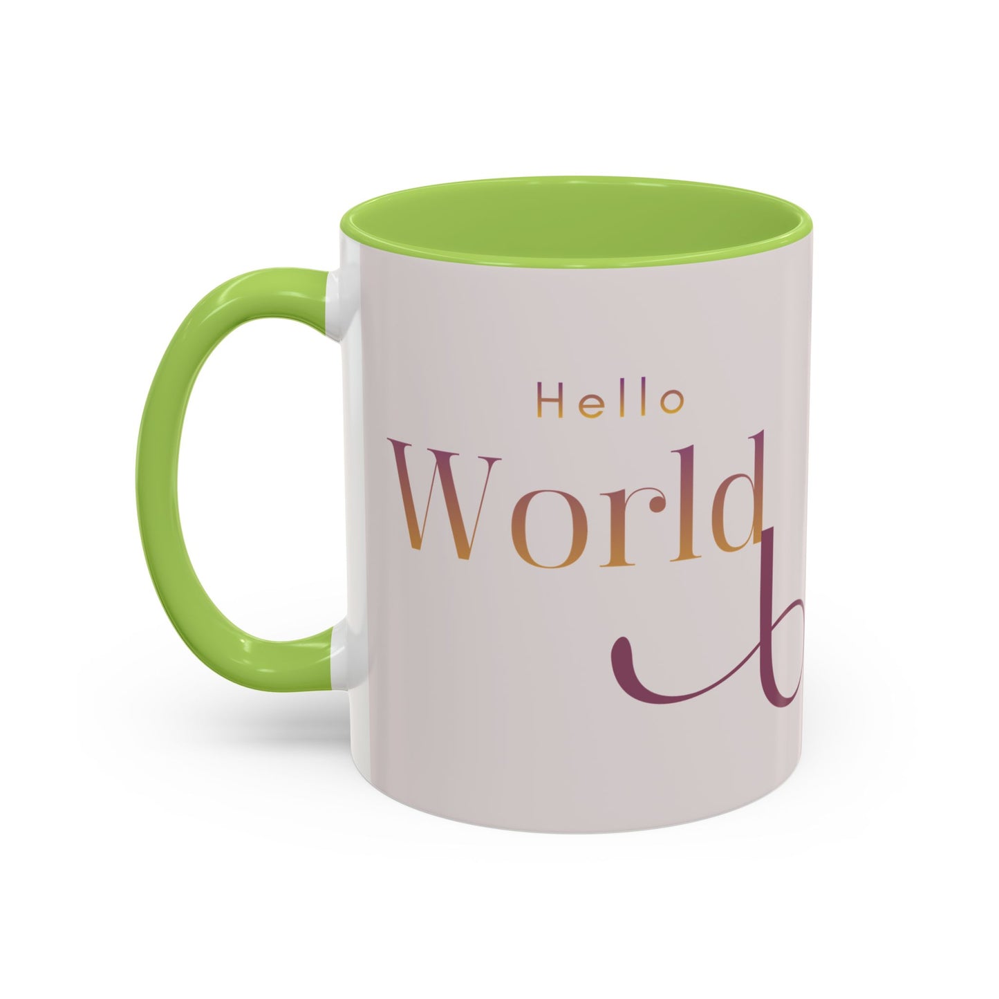 Hello World Modern Script Tech & Coder Accent Coffee Mug (11oz)