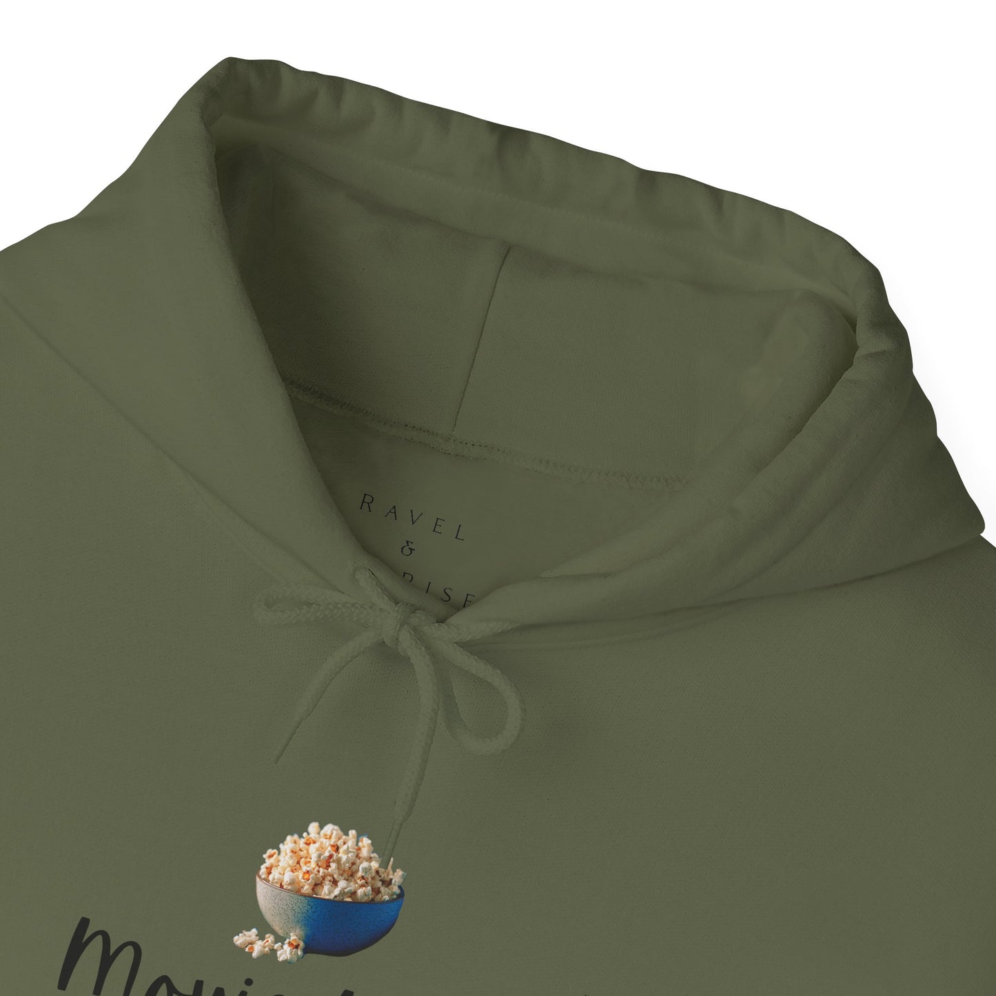 Movie Time Hoodie — Cozy Popcorn Graphic Sweatshirt