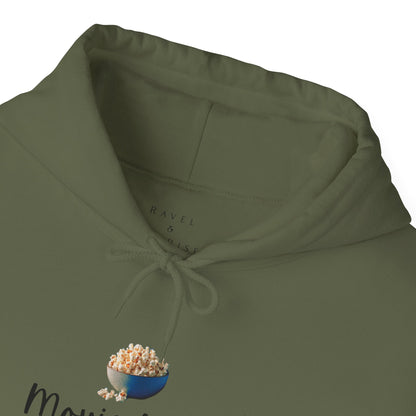 Movie Time Hoodie — Cozy Popcorn Graphic Sweatshirt