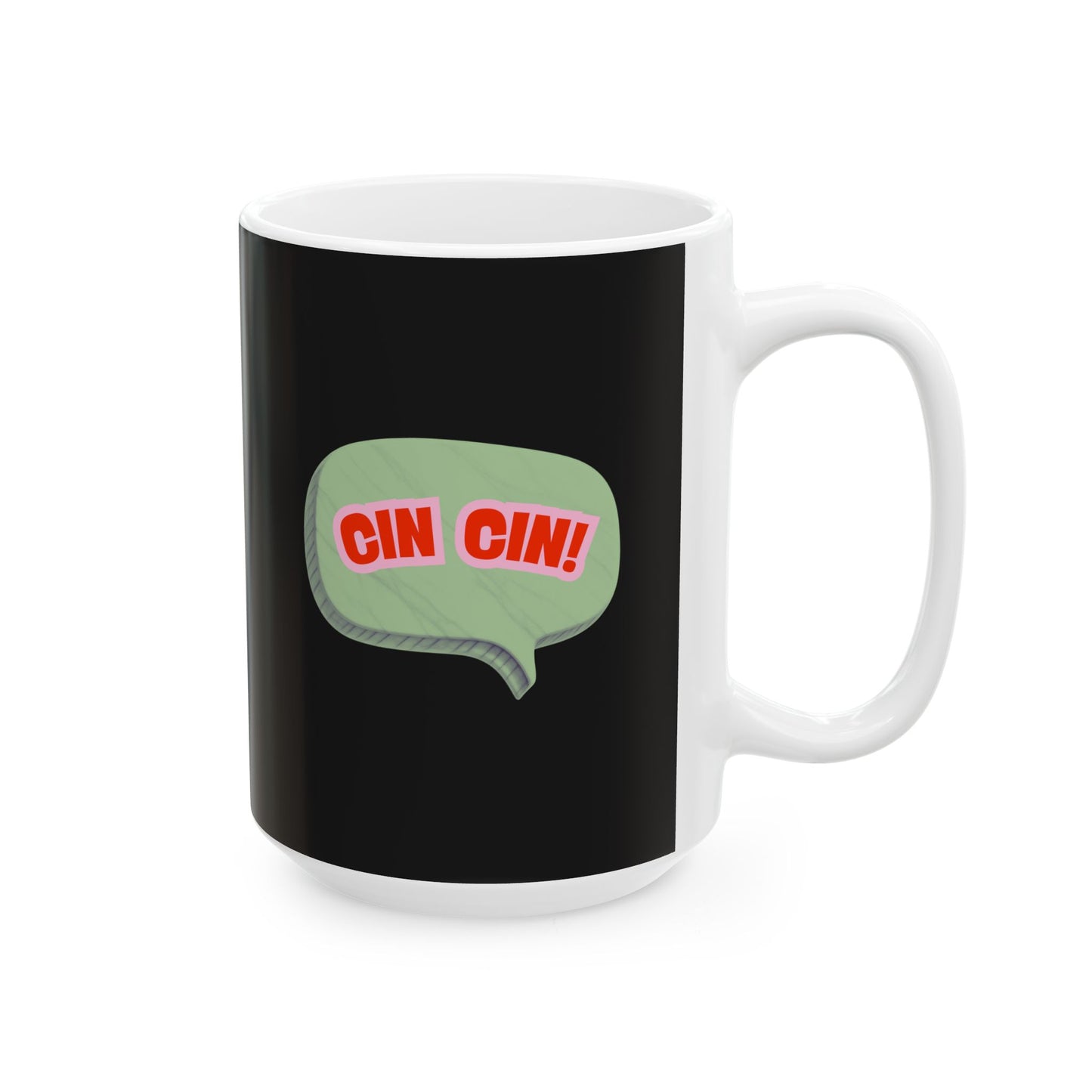 Cin Cin! Retro Bubble Ceramic Mug – 11oz & 15oz
