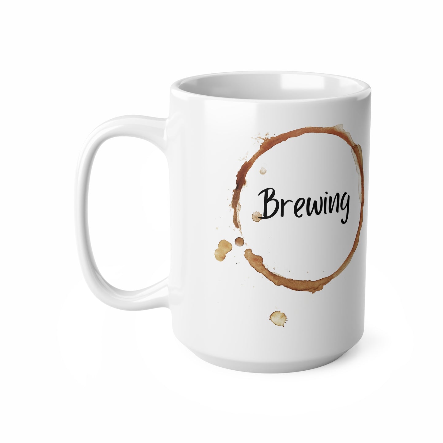 Brewing Coffee Ring Mug - Ceramic (11oz & 15oz)