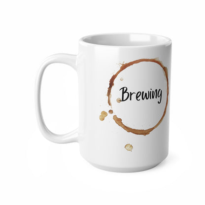 Brewing Coffee Ring Mug - Ceramic (11oz & 15oz)