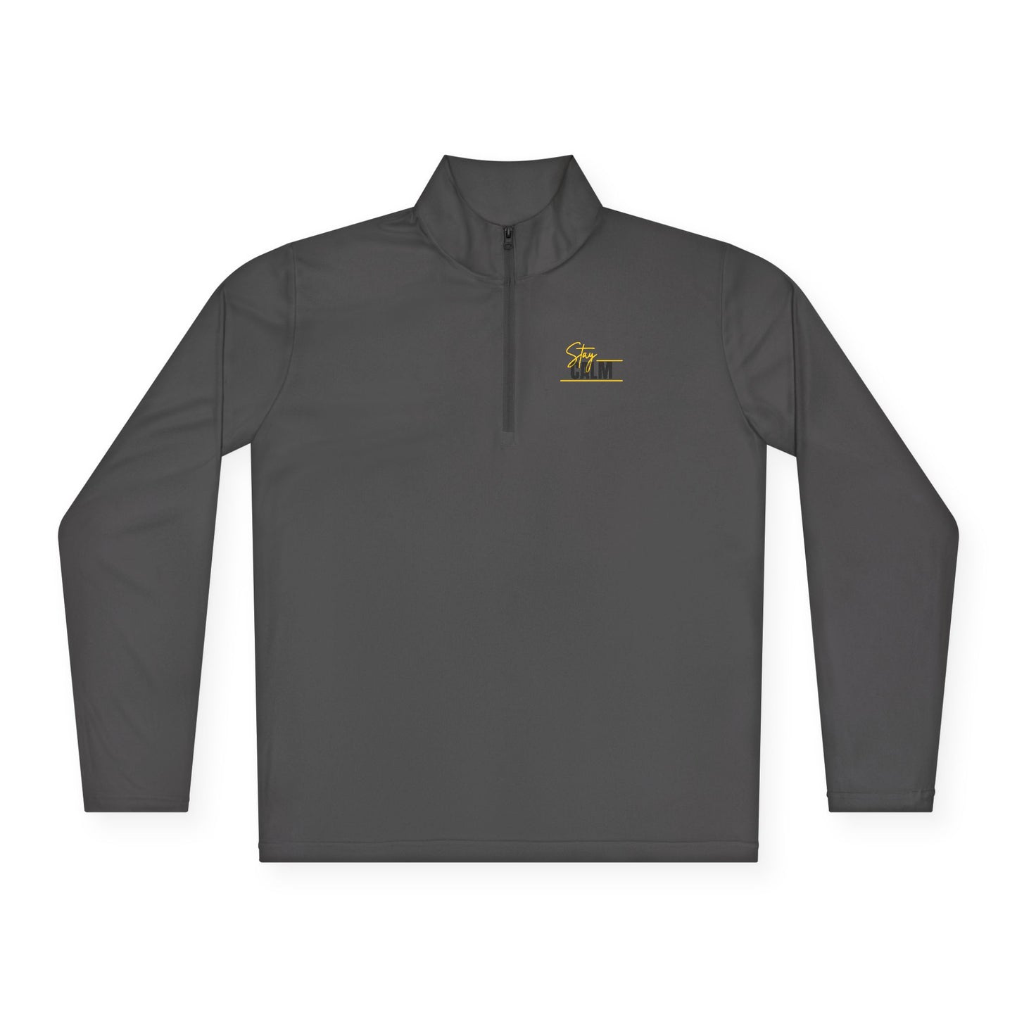 Stay Calm Retro Yellow Camper Logo Chest Embroidery Pullover