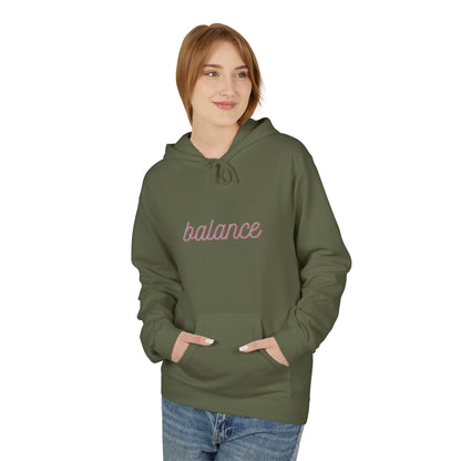 Balance Script Hoodie Typography Pullover