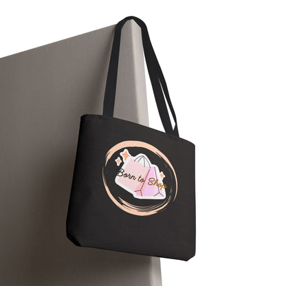 Shopping Tote Bag — "Born to Shop" Graphic Tote