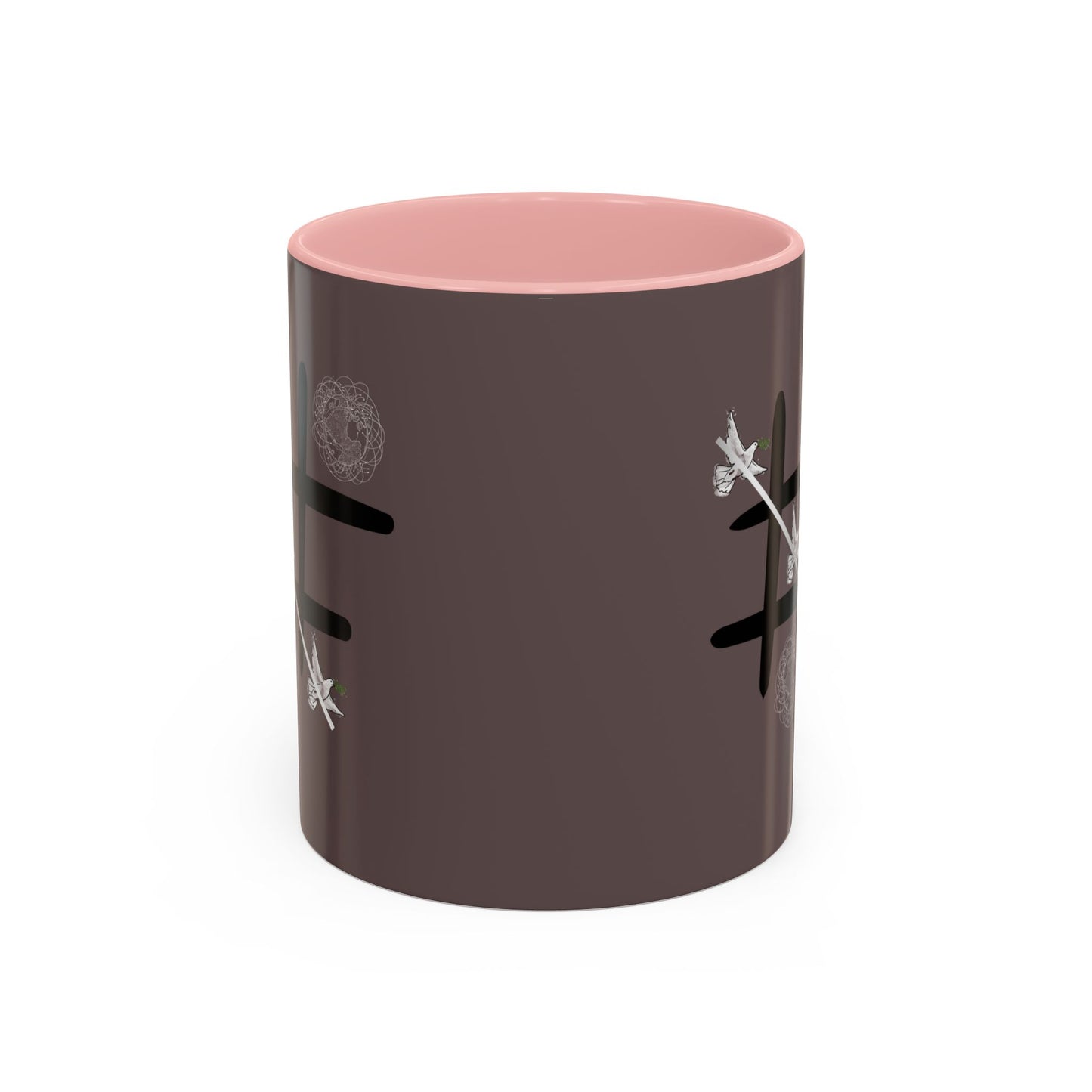 Peace Wins Ceramic Coffee Cup Peace/War design (11/15oz)