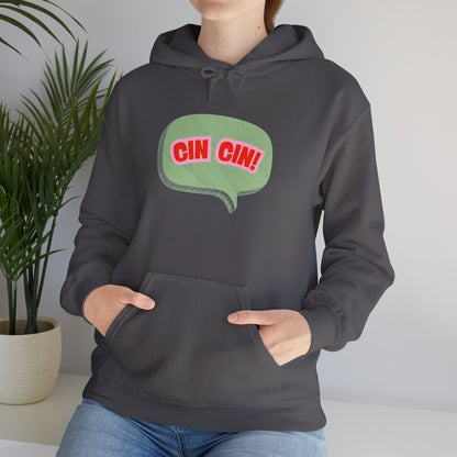 Cin Cin! Speech Bubble Hoodie Italian Cheers Graphic Sweatshirt