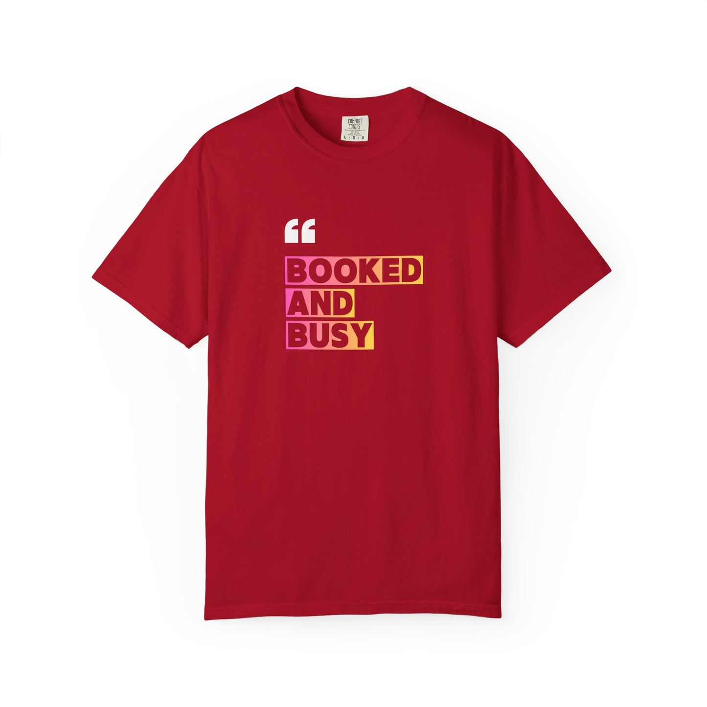 Booked and Busy Graphic Cotton Tee for Book Lovers