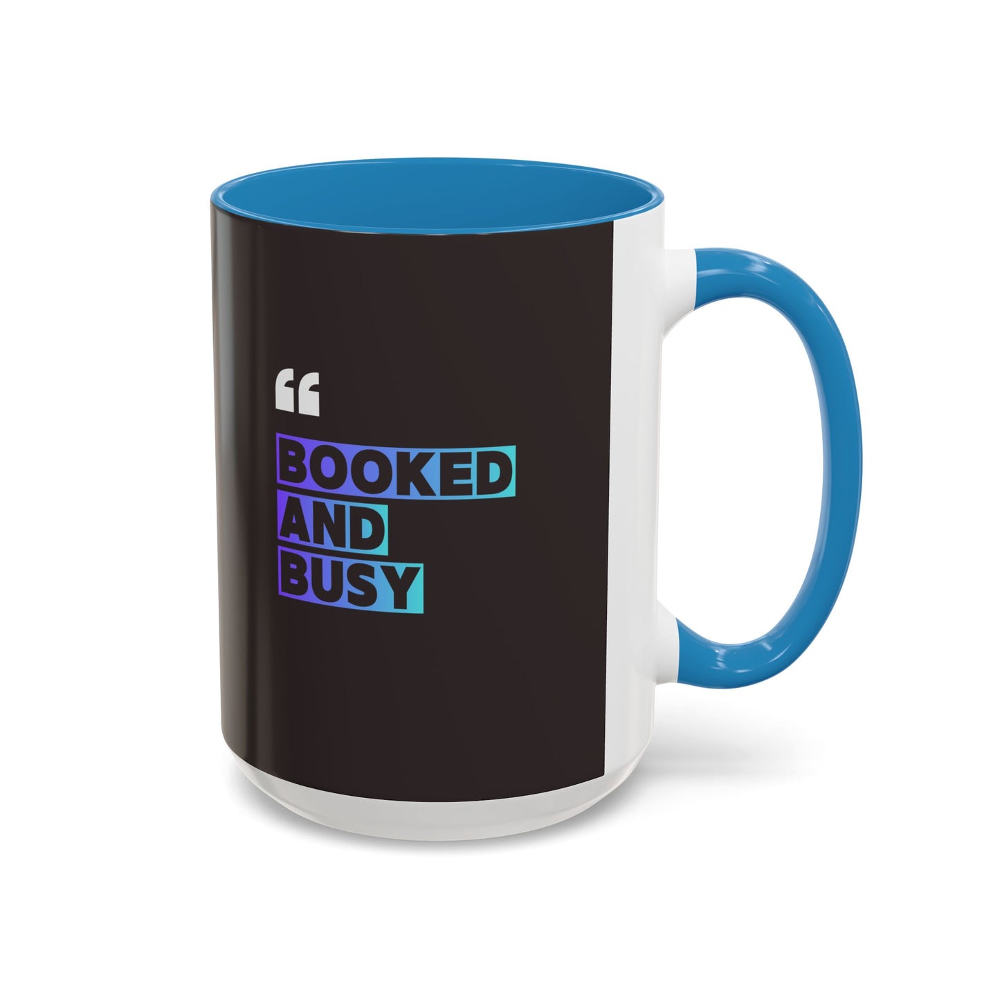 Booked and Busy Accent Coffee Mug — 11/15oz