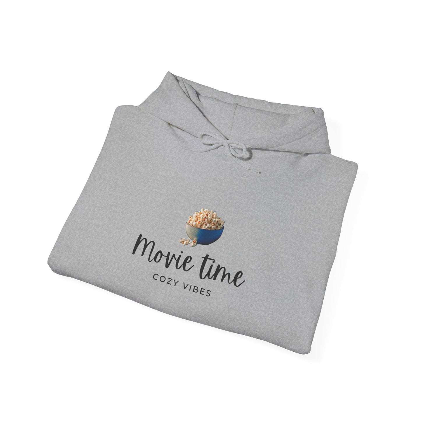 Movie Time Hoodie — Cozy Popcorn Graphic Sweatshirt